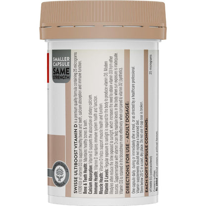 Swisse Ultiboost Vitamin d Capsules For Bone And Muscle Health 250 Pack