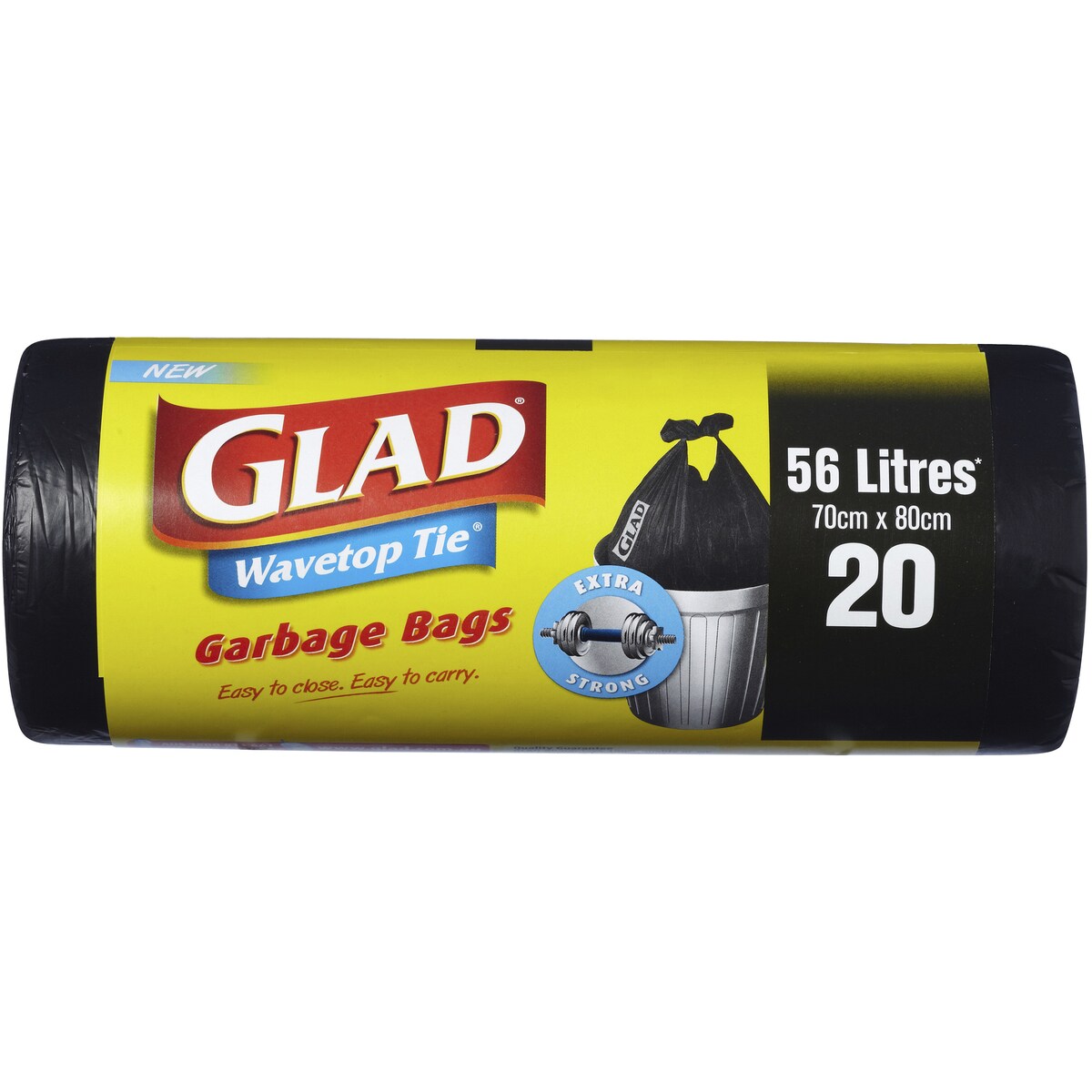 Glad Garbage Bags Wavetop 56L 20 pack