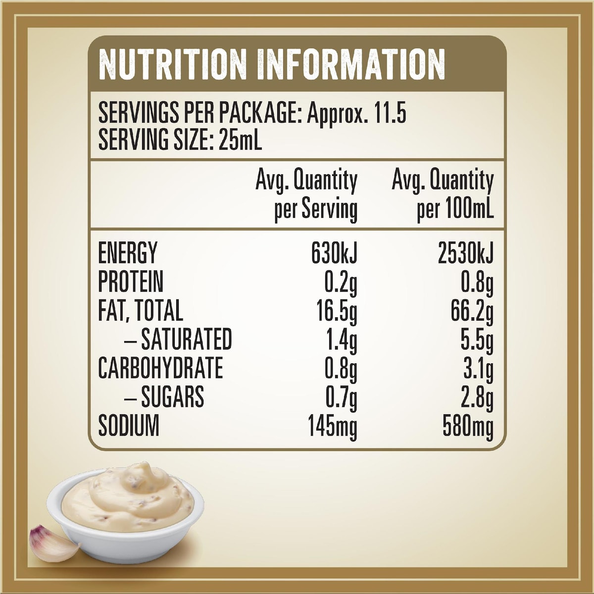 Heinz Seriously Good Mayo Garlic Aioli Flavoured Mayonnaise 295ml