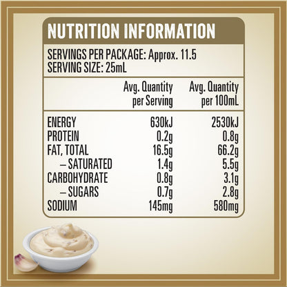 Heinz Seriously Good Mayo Garlic Aioli Flavoured Mayonnaise 295ml