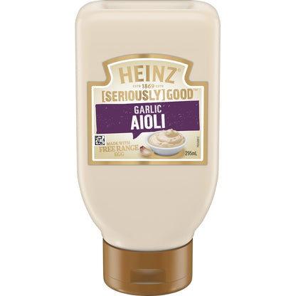 Heinz Seriously Good Mayo Garlic Aioli Flavoured Mayonnaise 295ml