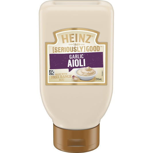 Heinz Seriously Good Mayo Garlic Aioli Flavoured Mayonnaise 295ml