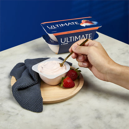 Ultimate Danone Double Cream Yoghurt Strawberry 115g X 4 Pack