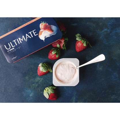 Ultimate Danone Double Cream Yoghurt Strawberry 115g X 4 Pack