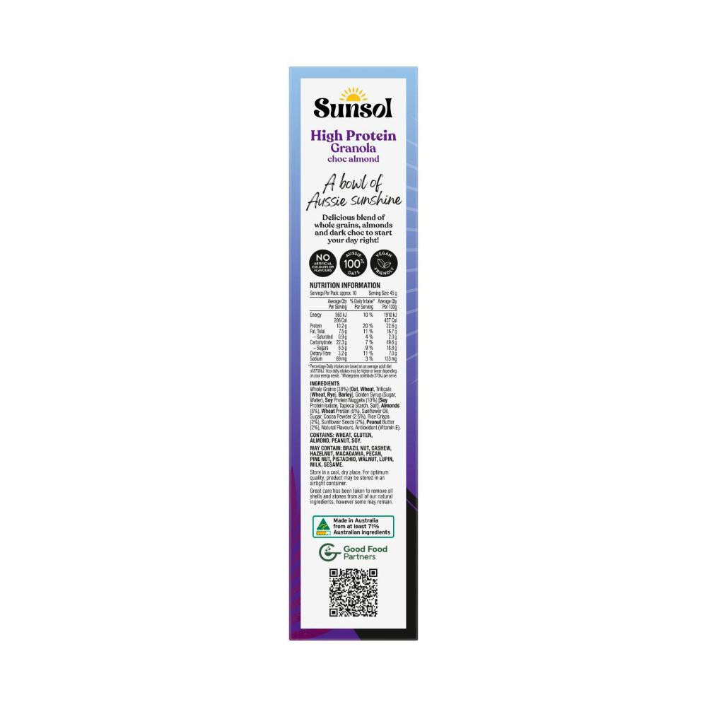 Sunsol Protein Granola Chocolate Almond Crunch - 450g