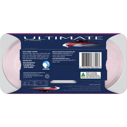 Ultimate Danone Double Cream Yoghurt Black Cherry 115g X 4 Pack