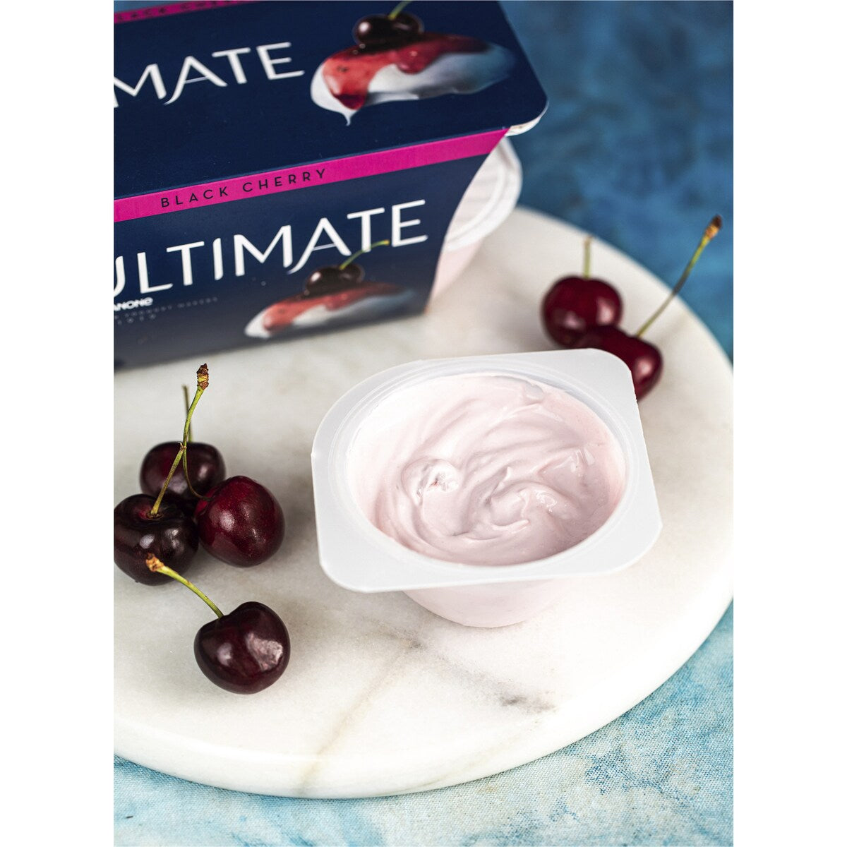 Ultimate Danone Double Cream Yoghurt Black Cherry 115g X 4 Pack