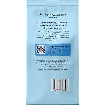 Sacred Grounds Breezy Blend Ground Coffee 200g