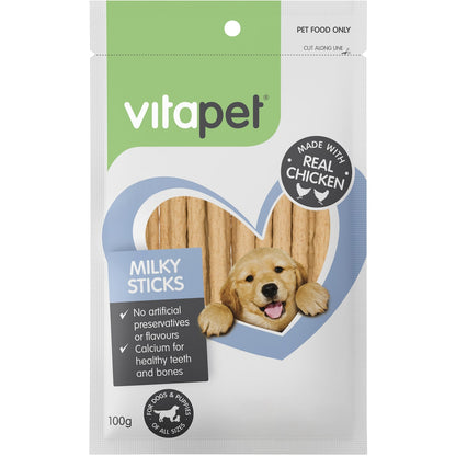 Vita Pet Jerhigh Milk Sticks Dog Treats 100g