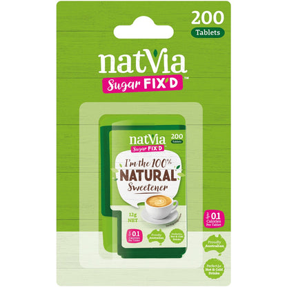 Natvia Sweetener Tablets 100% Natural 200 pack
