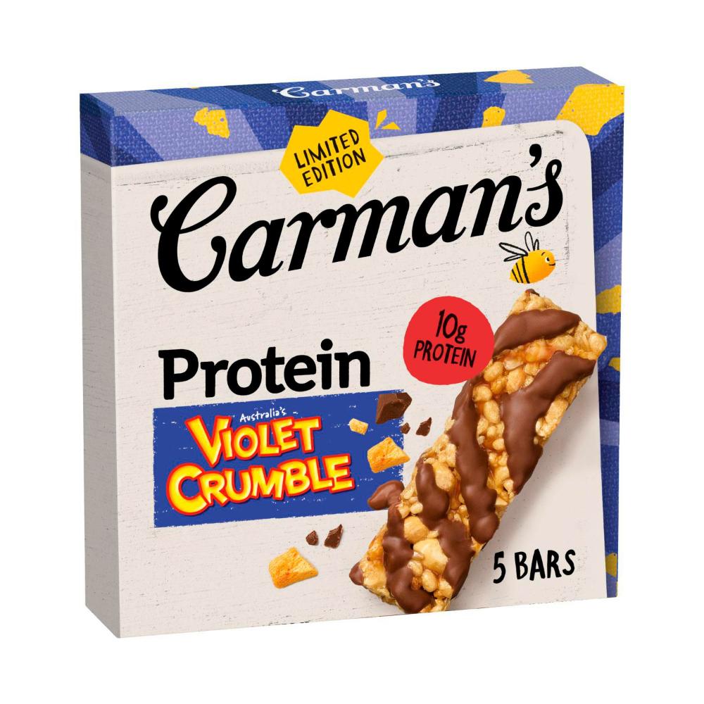 Carman's Protein Bars Violet Crumble 5 Pack - 200g