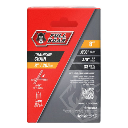 Full Boar Chainsaw Chain - 8" - 203mm - 33 Drive Links