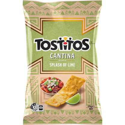 Tostitos Tortilla Chips Share Pack Splash Of Lime 175g