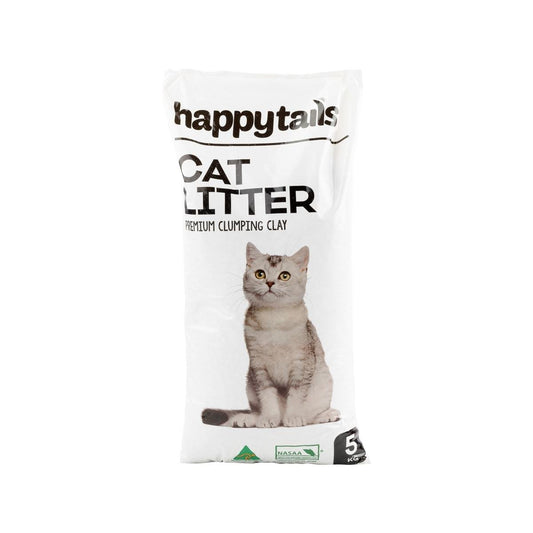 Happy Tails Clumping Clay Cat Litter 5kg - Natural Odour Control - 100% Australian