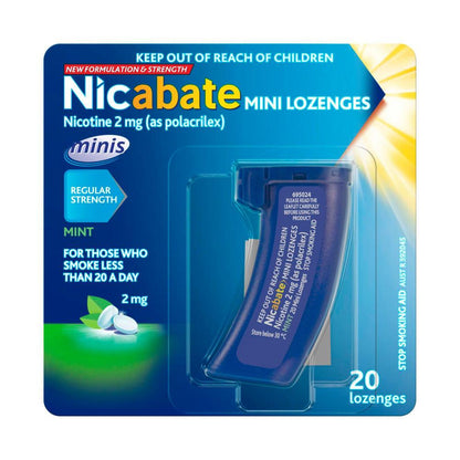 Nicabate Mini Lozenges Mint 2mg - 20 pack