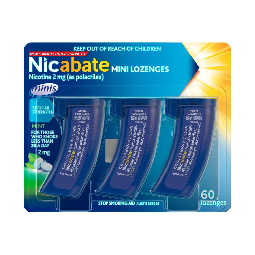 Nicabate Mini Lozenges Mint 2Mg - 60 pack