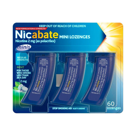 Nicabate Mini Lozenges Mint 2Mg - 60 pack