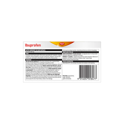Nyal Ibuprofen Liquid Gel Caps - 20 pack