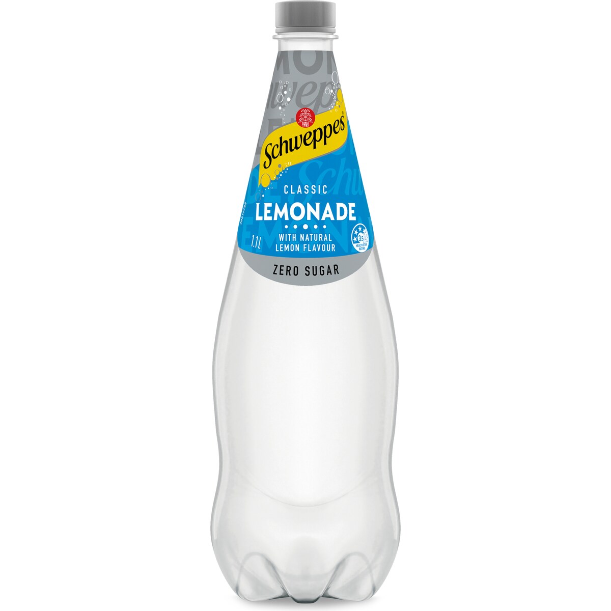 Schweppes Zero Sugar Lemonade Soft Drink Bottle 1.1L