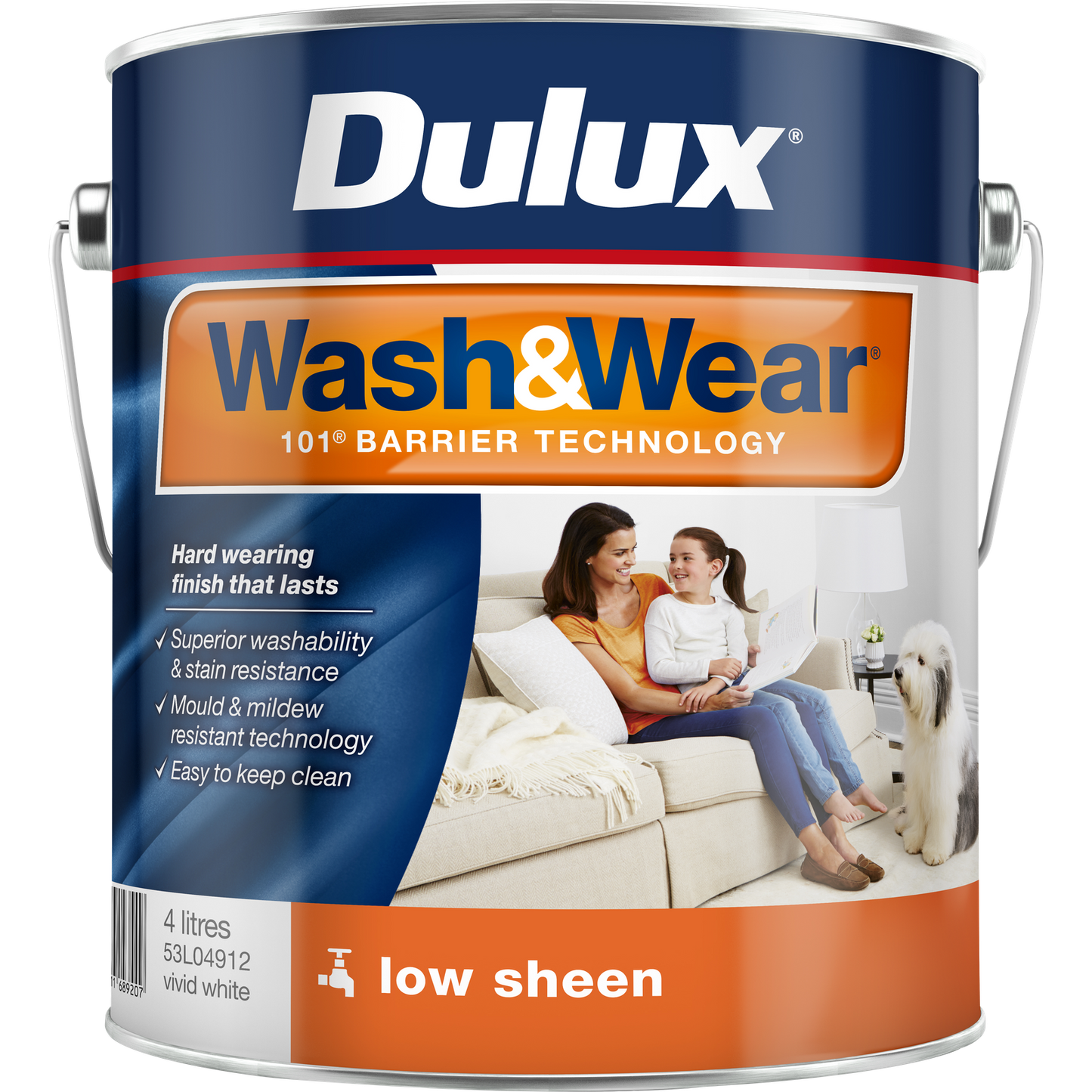 Dulux Vivid White Low Sheen Interior Paint - 4L
