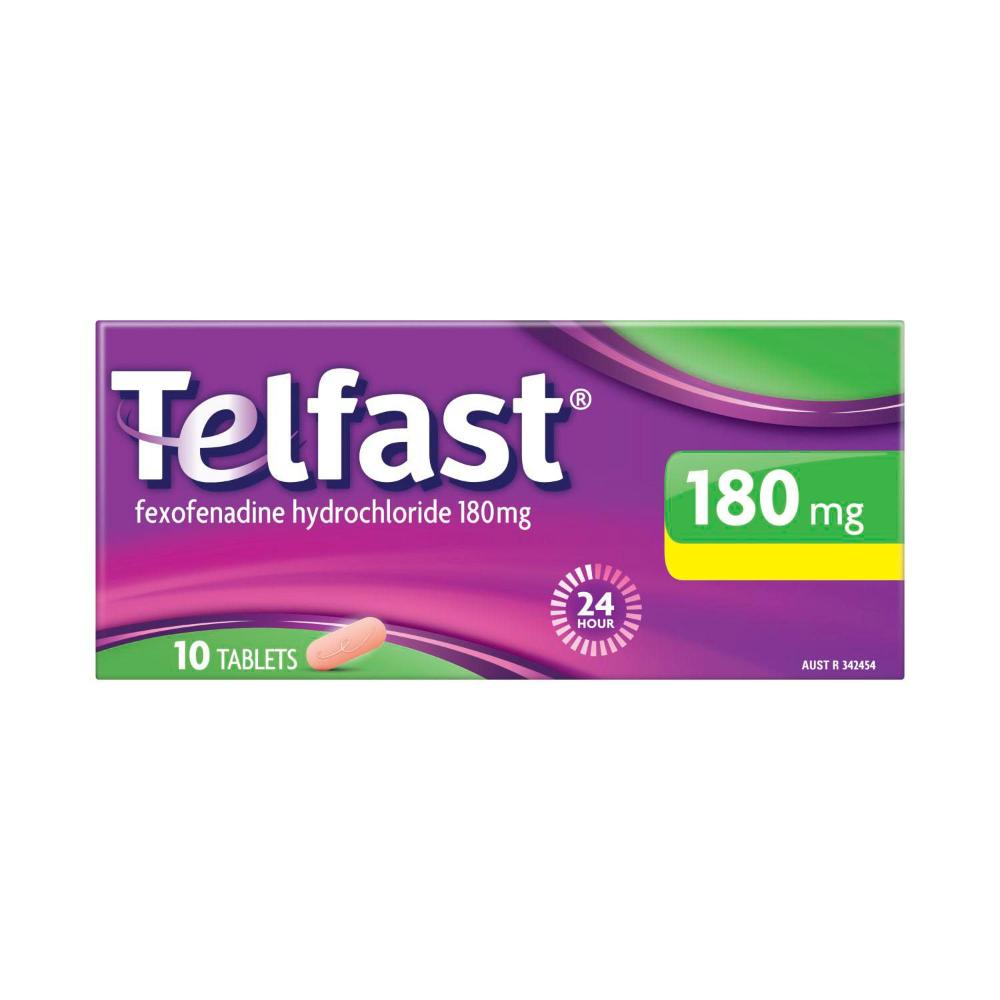 TelFast Hayfever Relief 180mg - 10 pack