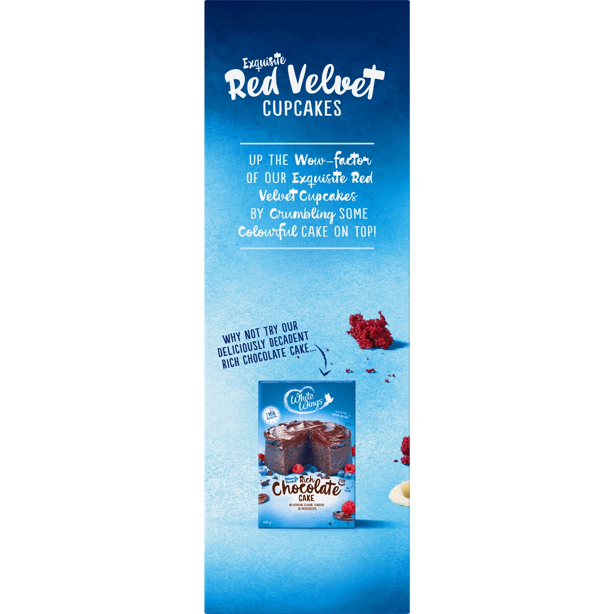 White Wings Cupcake Mix Red Velvet 365g