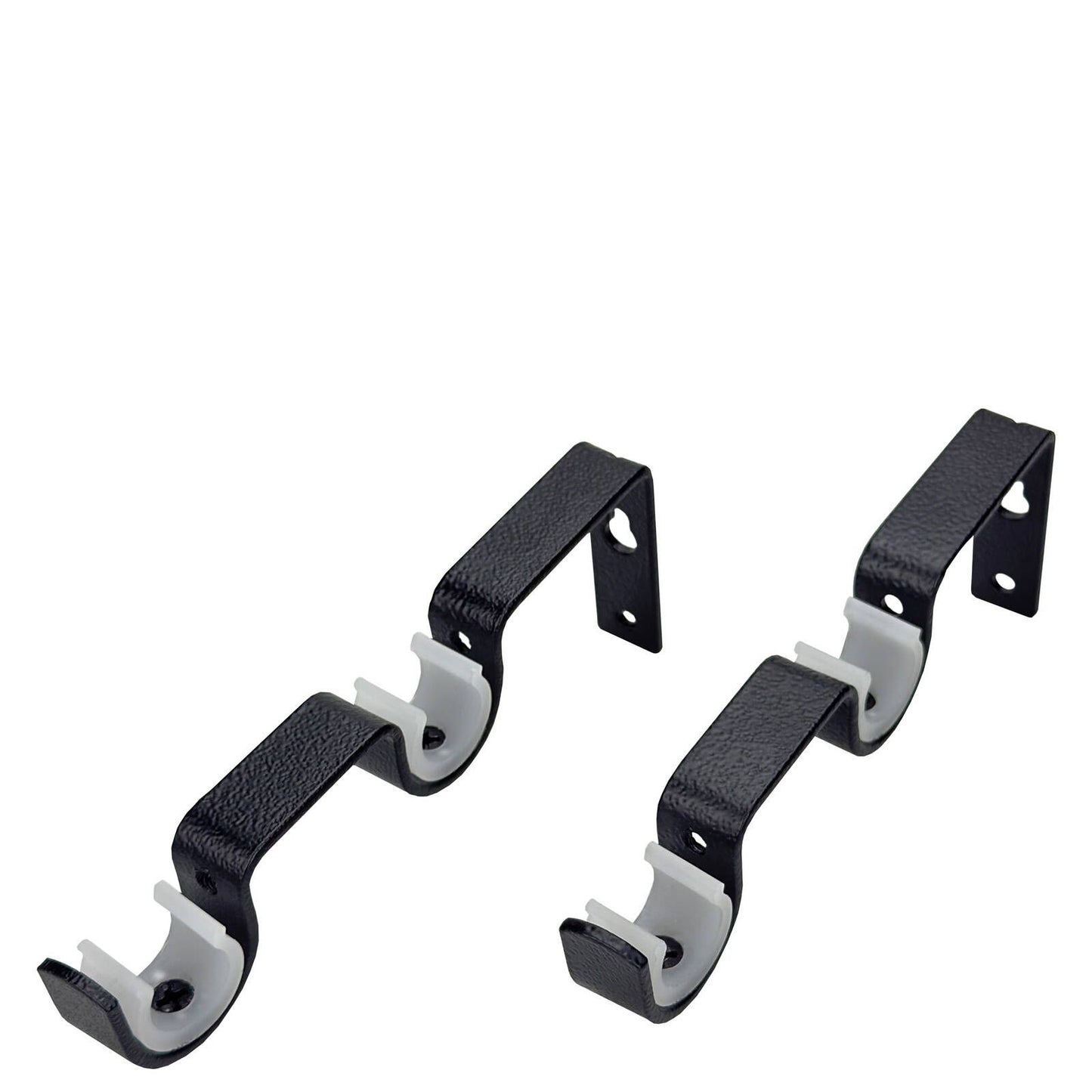Pillar Black Double Universal Curtain Rod Bracket - 16mm & 25mm - 1 Pair