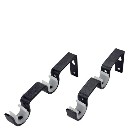 Pillar Black Double Universal Curtain Rod Bracket - 16mm & 25mm - 1 Pair