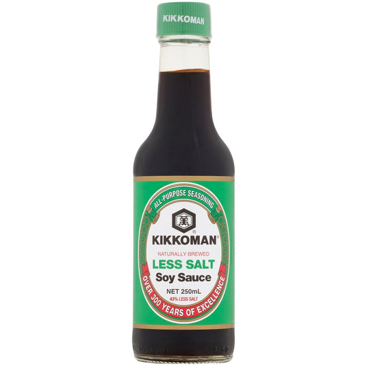 Kikkoman Naturally Brewed Soy Sauce Less Salt 250ml