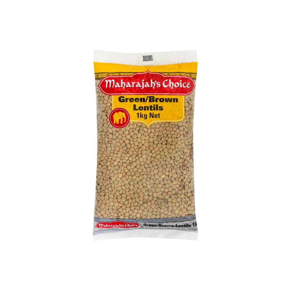 Maharajah's Choice Green Brown Lentils - 1Kg