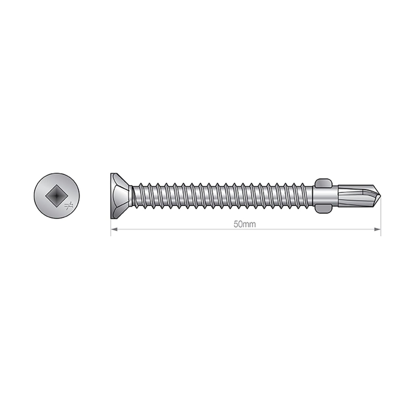 Simpson Strong Tie Hardwood Timber to Steel Screws - 4.8 x 50mm - 250 Pack