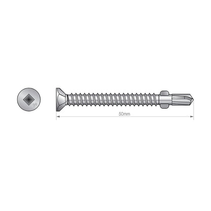 Simpson Strong Tie Hardwood Timber to Steel Screws - 4.8 x 50mm - 250 Pack