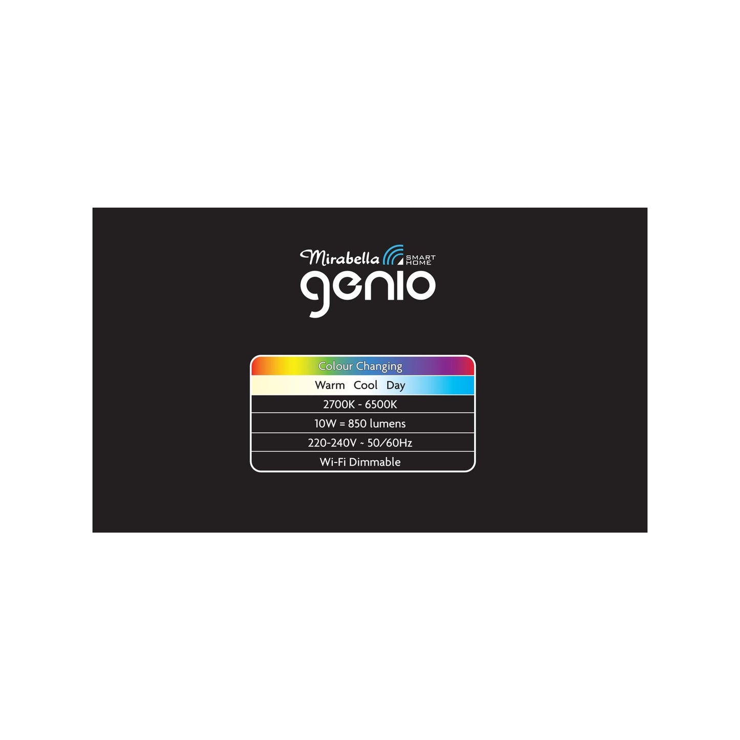 Mirabella Genio Wi-Fi Dimmable 10W LED Frameless Downlight
