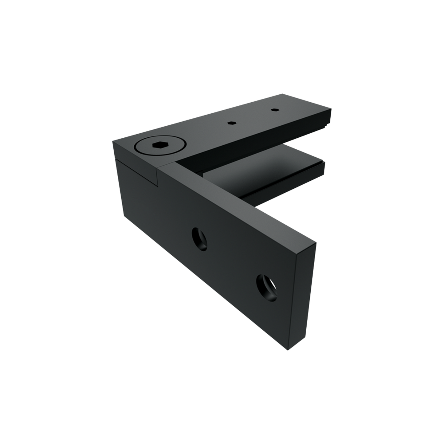 Protectoral Wall to Glass Clamp - 27 x 80 x 80mm - Black