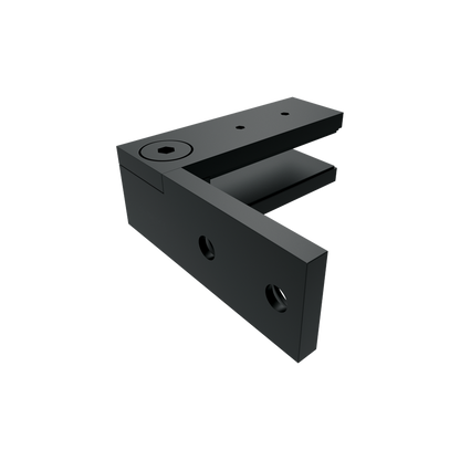 Protectoral Wall to Glass Clamp - 27 x 80 x 80mm - Black