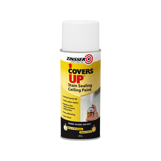 Zinsser Covers Up Stain Sealing Ceiling Paint 369g