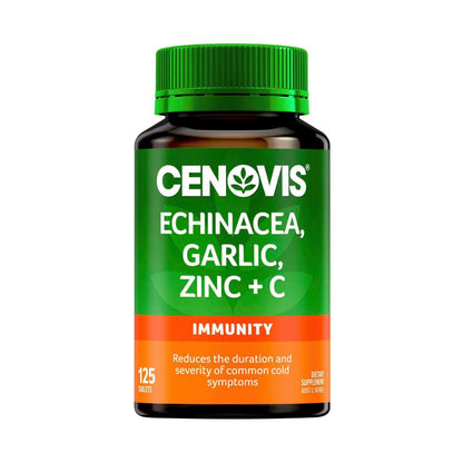 Cenovis Echinacea Garlic Zinc & Vitamin C Tablets - 125 pack