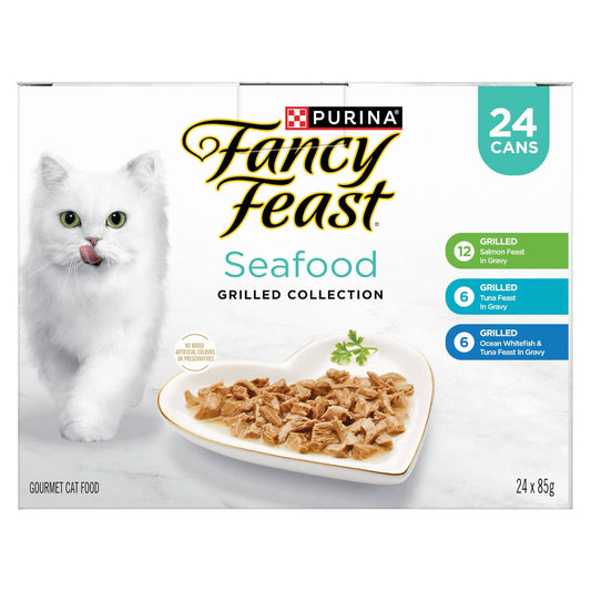 Fancy Feast Grilled Seafood Wet Cat Food - 85g - 24 Pack