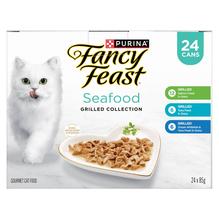 Fancy Feast Grilled Seafood Wet Cat Food 85g x 24 Pack