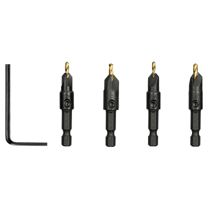 Ryobi Countersink Drill Bit Set - #6, #8, #10, #12 - 4 Piece