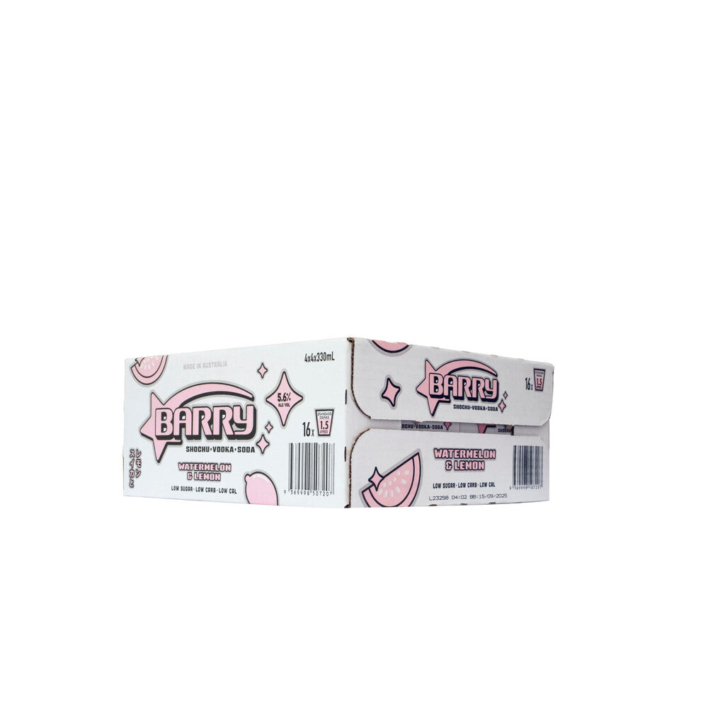 Barry Watermelon & Lemon Can 330ml - 16 Pack
