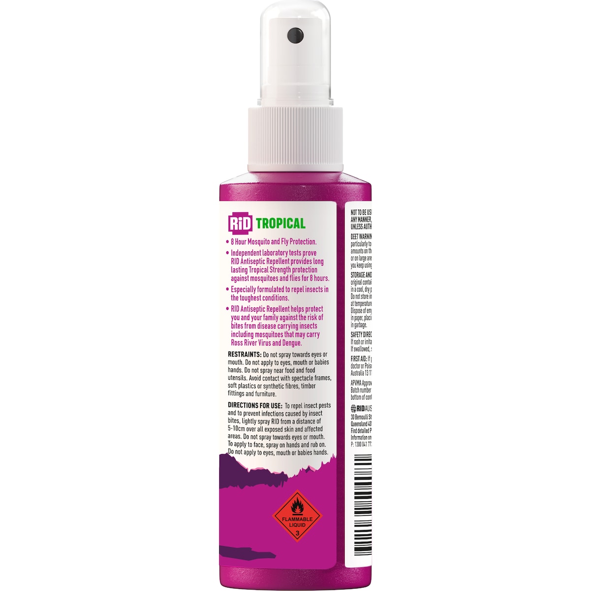 Rid Medicated Insect Repellent Tropical Strength + Antiseptic 100ml