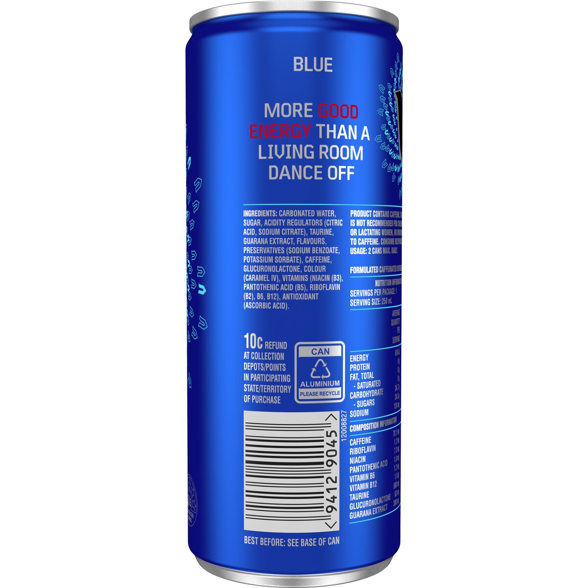 V Energy Drink Blue Can 250mL