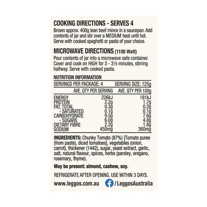 Leggos Bolognese Bacon Flavour - 500g