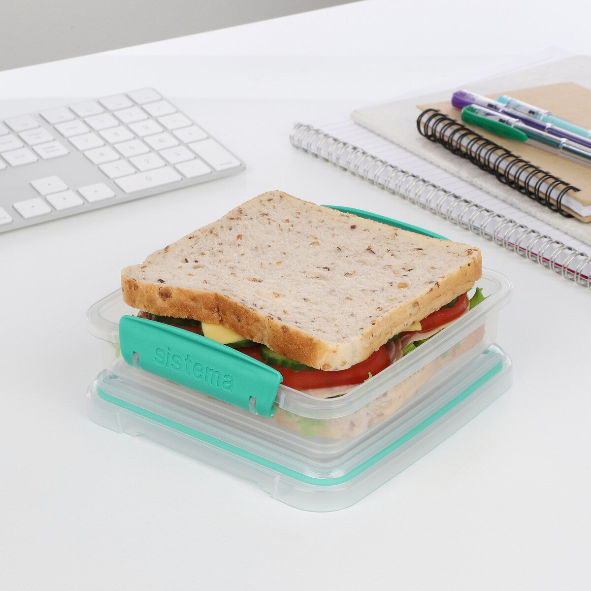 Sistema Plasticware Sandwich Box To Go Assorted Each