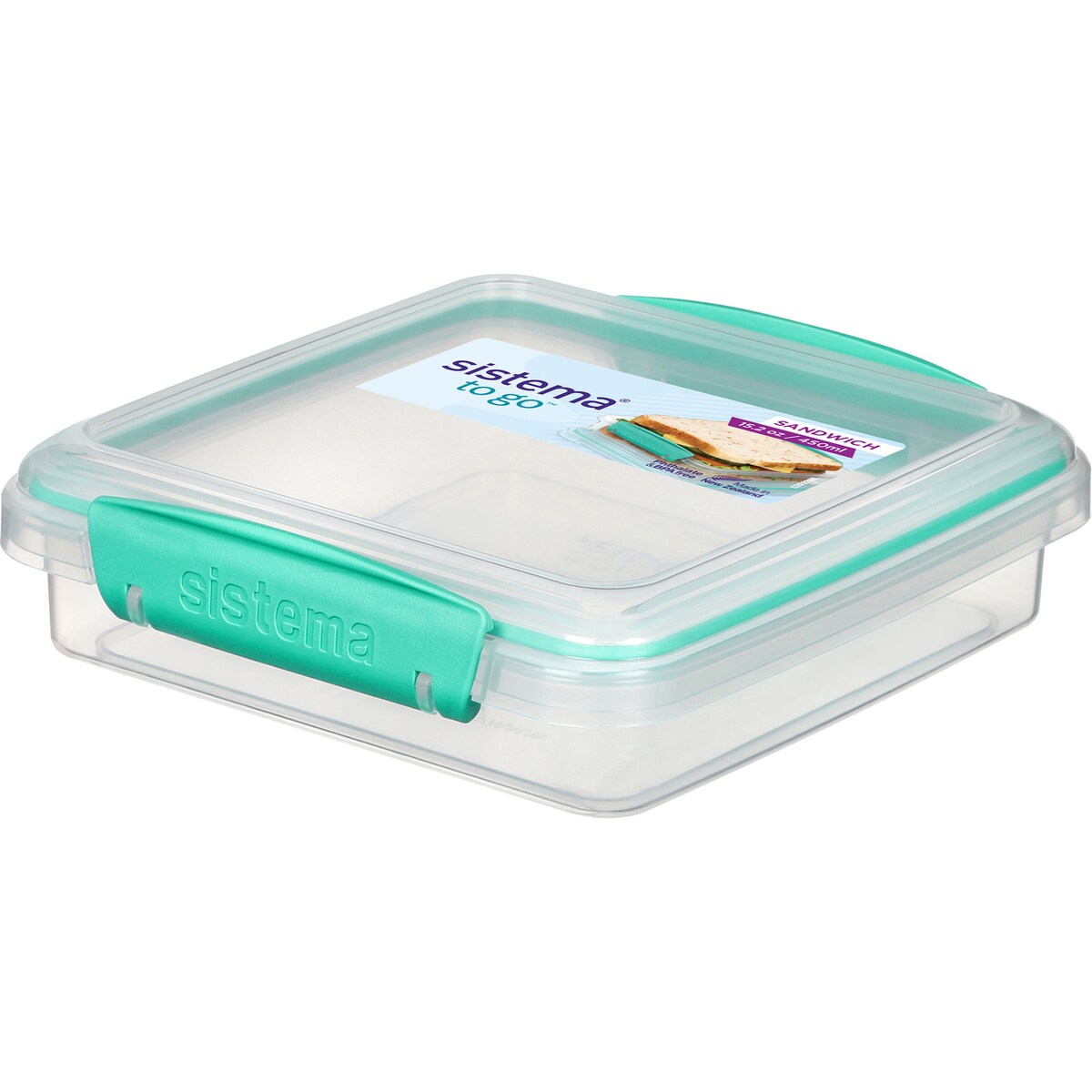 Sistema Plasticware Sandwich Box To Go Assorted Each
