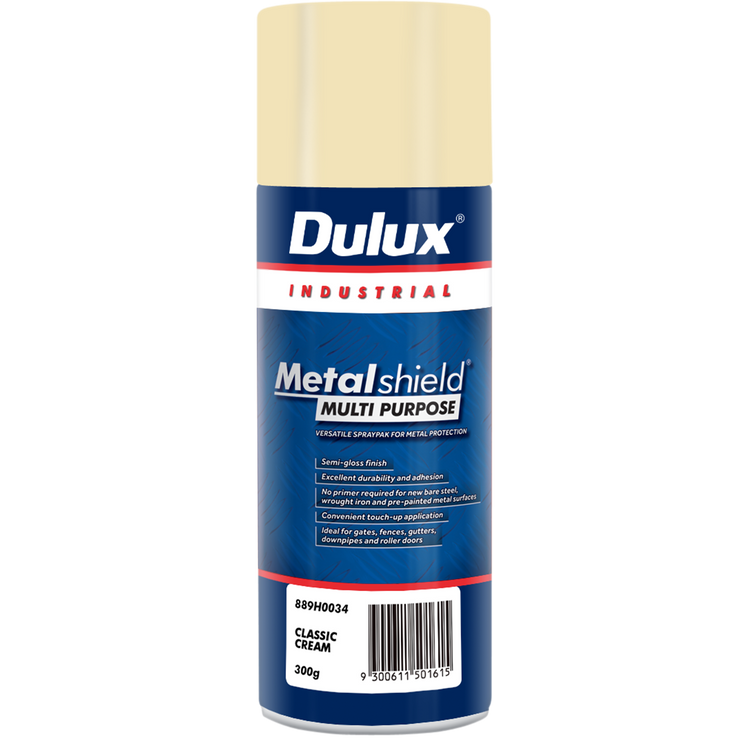 Dulux 300g Metalshield Multipurpose Spray Paint Classic Cream Classic Cream