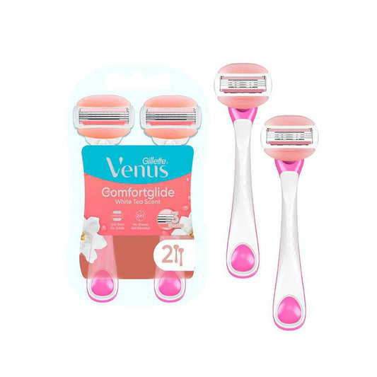 Gillette Venus Comfort Glide White Tea Disposable Razors - 2 pack
