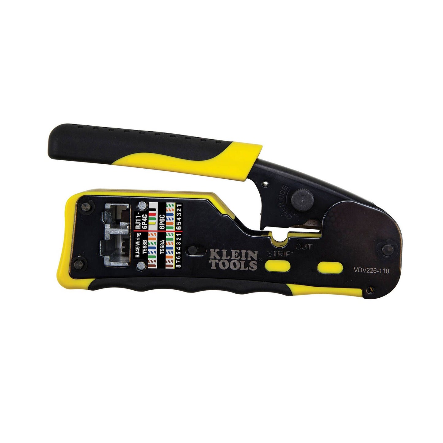 Klein Tools Ratcheting Cable Crimper Stripper Cutter - 80mm x 155mm