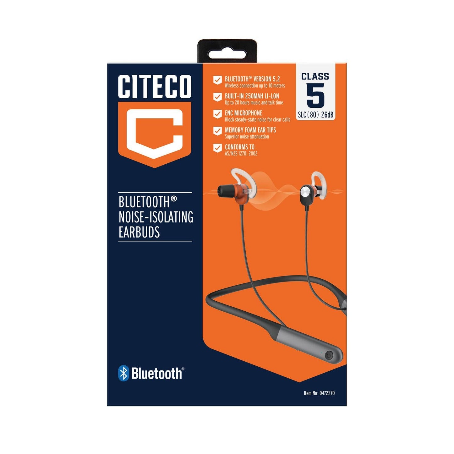 Citeco Bluetooth Noise Isolating Earbuds - 26dB